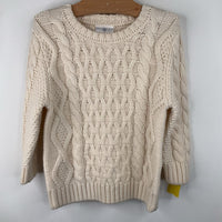Size 3 (90):Hanna Andersson White Knitted Sweater