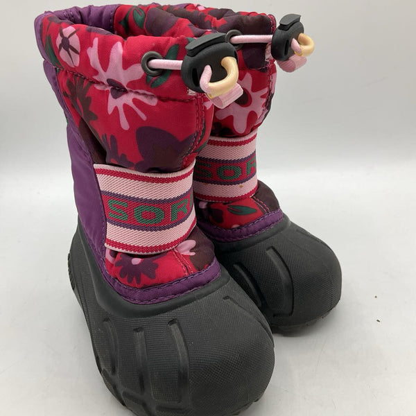 Size 6: Sorel Pink/Purple Snow Boots