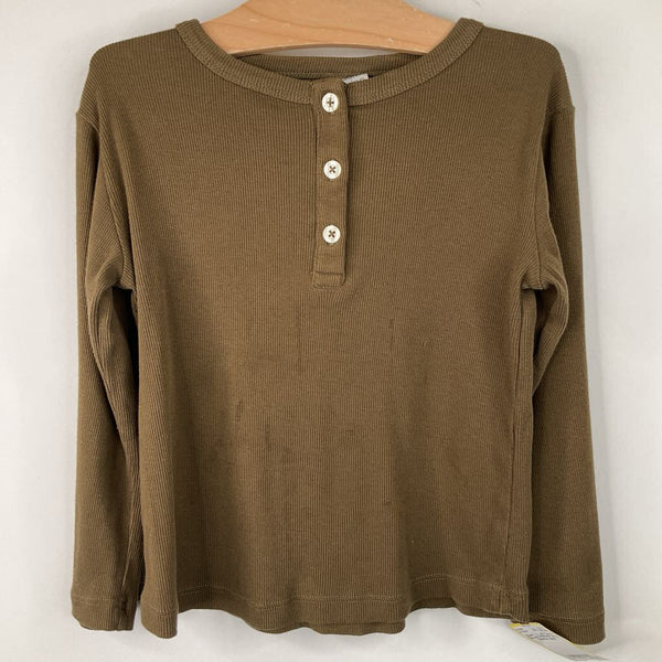 Size 5: Kate Quinn Green Ribbed Long Sleeve Shirt