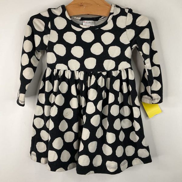 Size 18-24m (80): Hanna Andersson Black White Dot Long Sleeve Dress