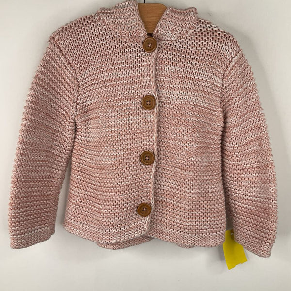 Size 9m: Nordstrom Pink Knitted Button Up Hooded Sweater
