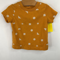Size 6-12m (70): Hanna Andersson Yellow White T-Shirt