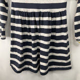Size 7: Tea Collection Blue White Striped Long Sleeve Dress