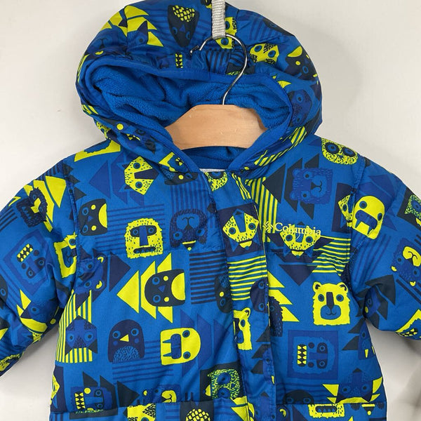 Size 6-12m: Columbia Blue Yellow Down Bunting