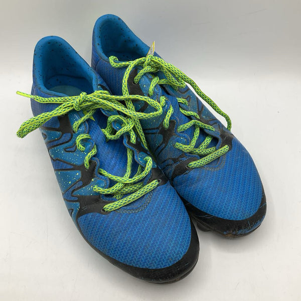 Size 6.5Y: Adidas Blue/Green Lace-Up Soccer Cleats