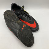 Size 6Y: Nike Black/Red Lace-Up Indoor Soccer Cleats