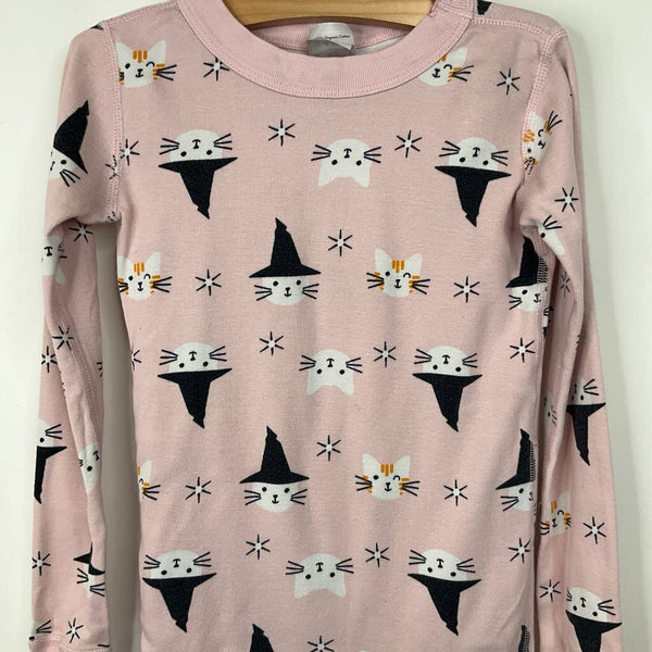 Size 6-7 (120): Hanna Andersson Pink Witch Cat 2pc PJs