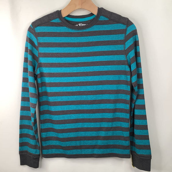 Size 14-16: Epic Threads Blue/Grey Striped Long Sleeve Shirt