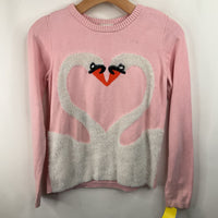 Size 12 (150): Hanna Andersson Pink Swan Knitted Sweater