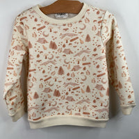 Size 4: Bizzxsiss Creme/Orange Forest Print Sweater