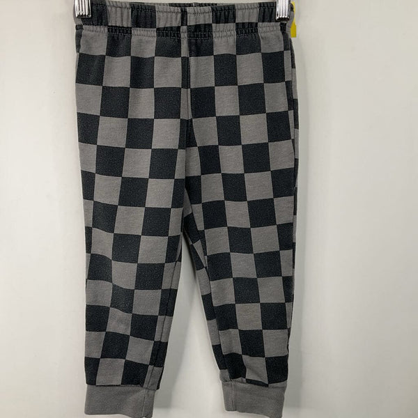 Size 3: Cat & Jack Black/Grey Checkered Sweatpants