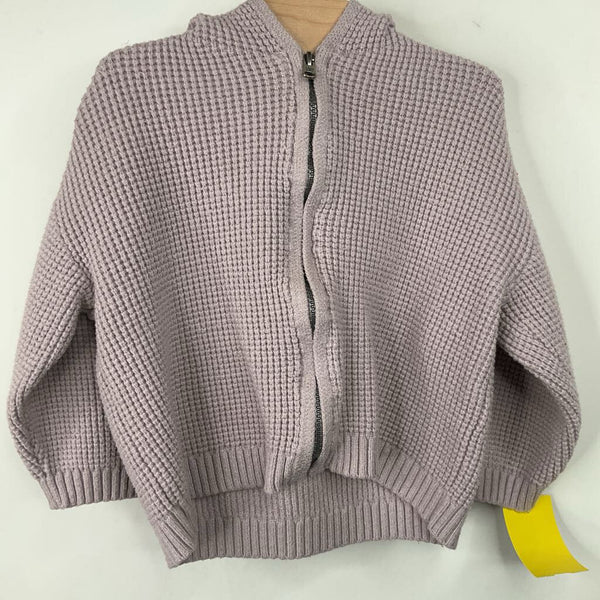 Size 12-18m: Zara Purple Knitted Zip-Up Hoodie