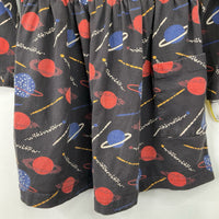 Size 4 (100): Hanna Andersson Brown/Red/Blue Space Long Sleeve Dress