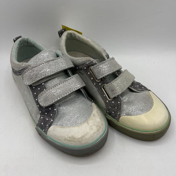 Size 3Y: See Kai Run Blue/Silver Shimmery Velcro Strap Sneakers - REDUCED