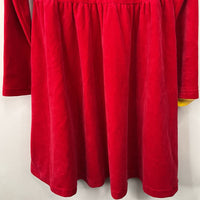 Size 5 (110): Hanna Andersson Red Velour Long Sleeve Dress