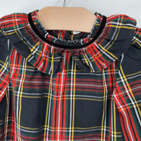 Size 4-5: Crewcuts Black/Red/Green Plaid Long Sleeve Shirt