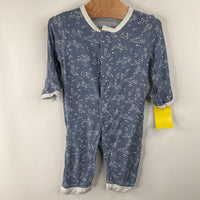 Size NB: Magnetic Me Blue White Bunny /Moon Print PJs