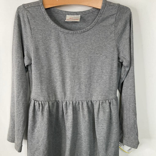Size 6-7 (120): Hanna Andersson Grey Long Sleeve Dress