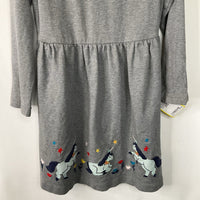 Size 6-7 (120): Hanna Andersson Grey Long Sleeve Dress