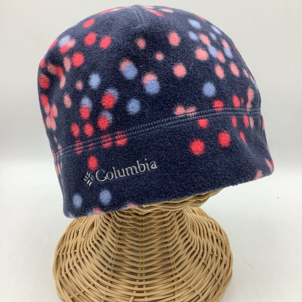Size OS: Columbia Blue Pink Polka Dot Beanie