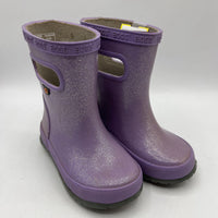 Size 7: Bogs Purple Shimmery Rain Boots