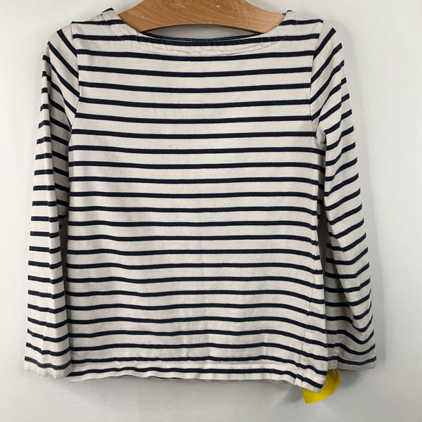 Size 6-7: Boden Blue/White Striped Long Sleeve Shirt