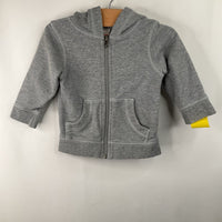 Size 2 (85): Hanna Andersson Grey Zip-Up Hoodie