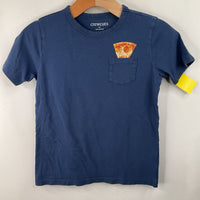 Size 8-9: Crewcuts Blue Pizza Pocket T-Shirt