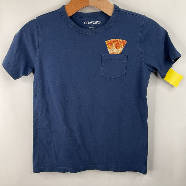 Size 8-9: Crewcuts Blue Pizza Pocket T-Shirt