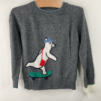 Size 4: Monoprix Grey Polar Bear Knitted Sweater