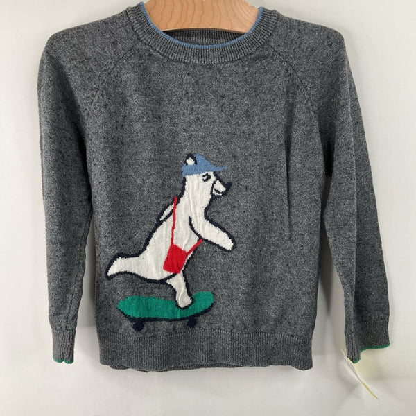 Size 4: Monoprix Grey Polar Bear Knitted Sweater