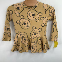 Size 18m: Whinnie The Pooh Yellow Long Sleeve Dress