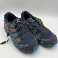 Size 4Y: Salomon Blue/Orange Toggle Strap Sneakers