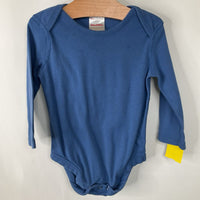 Size 12-18m (75): Hanna Andersson Blue Long Sleeve Onesie