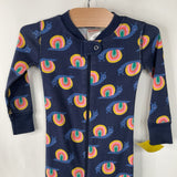 Size 18-24m (80): Hanna Andersson Blue Rainbow Snails 1pc PJs