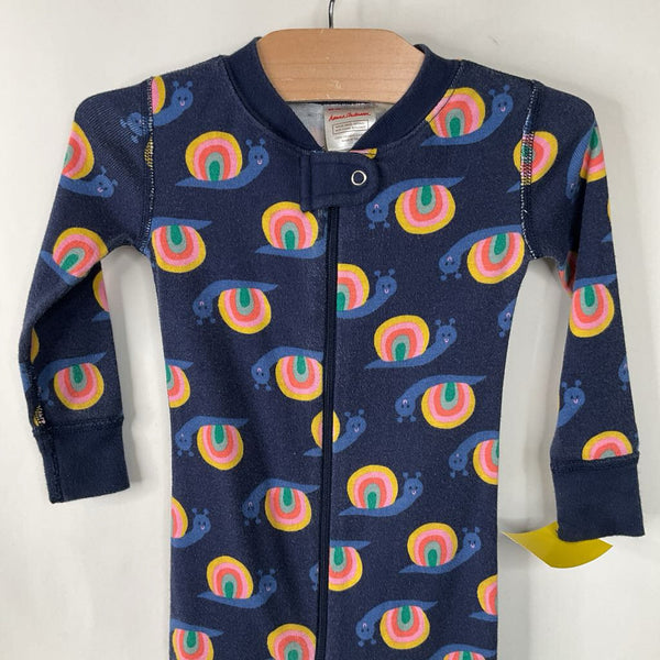 Size 18-24m (80): Hanna Andersson Blue Rainbow Snails 1pc PJs