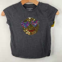 Size 7-8: My Favorite Tee Grey Colorful Sequin T-Shirt