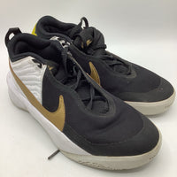 Size 6Y: Nike Black/Gold/White Lace-Up Sneakers