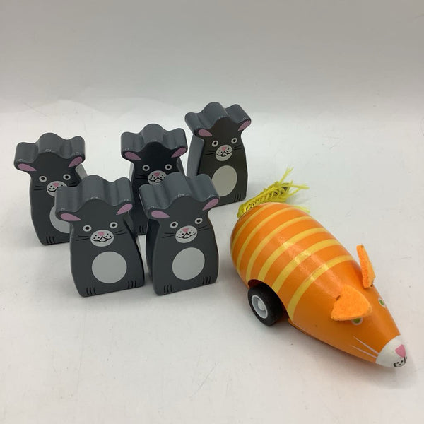 Wooden Cat & Mouse Bowling