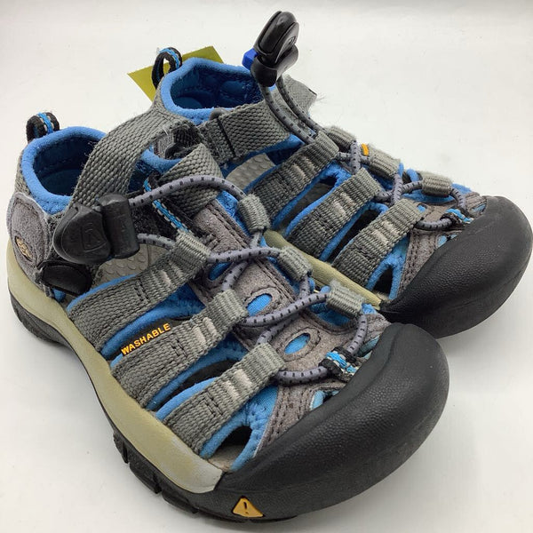 Size 9: Keen Grey/Blue Toggle/Velcro Strap Sandals