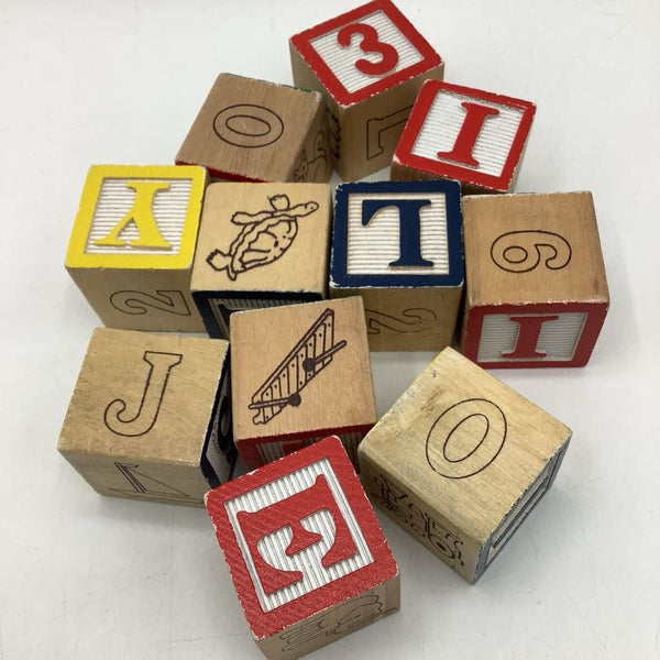 Assorted Wooden Alphabet Blocks