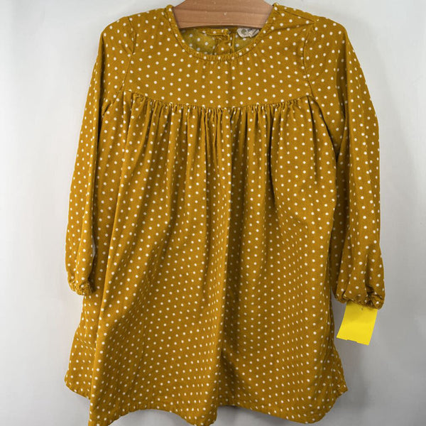 Size 4: Tucker + Tate Yellow/White Polka Dot Long Sleeve Dress
