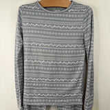 Size 8-9: 32 Degrees Grey/White Snowflake 2pc Base Layers