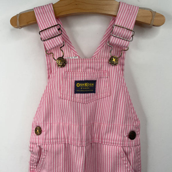 Size 2: Osh Kosh B'Gosh Pink/White Striped Overalls