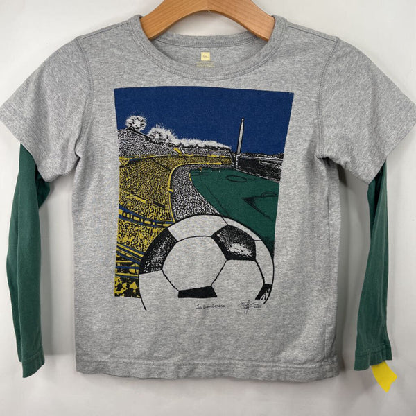 Size 6-7: Tea Grey Soccer Stadium Long Sleeve Shirt