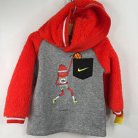 Size 12m: Nike Red/Grey Basketball Hoodie