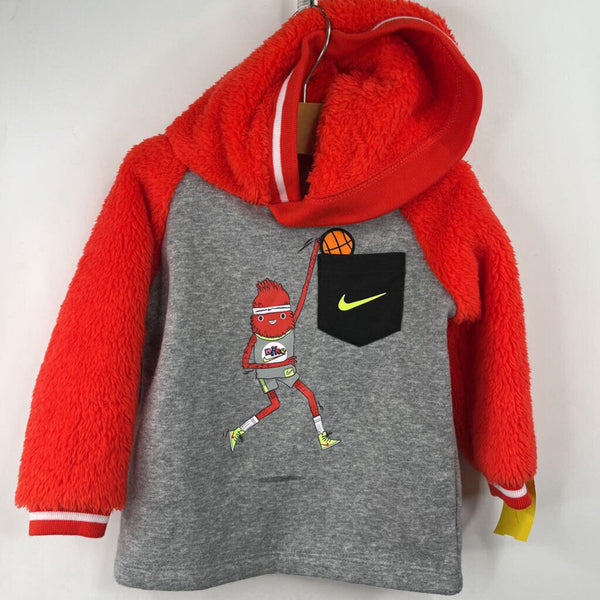 Size 12m: Nike Red/Grey Basketball Hoodie