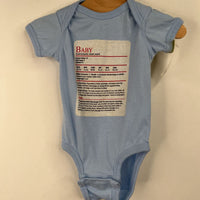 Size NB: Rabbit Skins Blue "Baby" Onesie