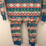 Size 4: L.L. Bean Blue/Red/White Winter 2pc PJs