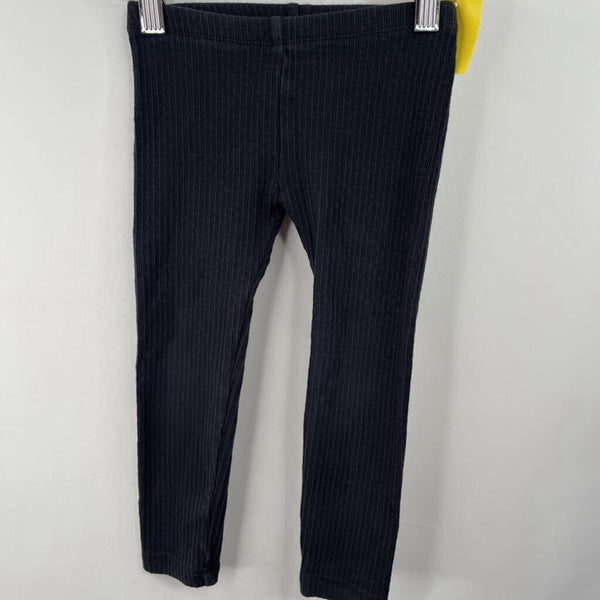 Size 4: Tea Black Ribbed Leggings